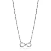 Zinzi zilveren ketting Infinity wit 42-45cm ZIC1065