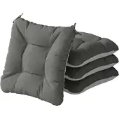 Outsunny Outdoor Zitkussen-Polyester, schuim-39,5L x 39,5B x 10H cm-Donkergrijs