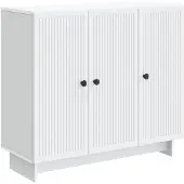 vidaXL Dressoir Wit 89 x 34,5 x 80 cm Bewerkt hout