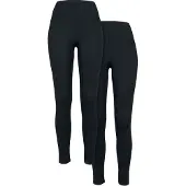 Urban Classics Legging - Pre-Pack Ladies Jersey Leggings 2-Pack - XS tot 5XL - voor Vrouwen - zwart - Maat M