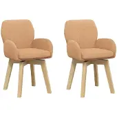 vidaXL Draaikrukken 2 st Bouclé Beige 54 x 58 x 87 cm