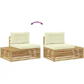 vidaXL 2 st Buiten bank set Wit