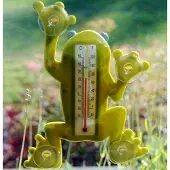 Esschert Design Raamthermometer Kikker | Vivara | Thermometer voor kinderen | Partner van Vogelbescherming Nederland | Thermometer voor aan het raam