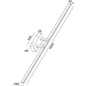 FABAS LUCE LED spiegellamp Nala, verchroomd, breedte 110 cm, metaal Nala, chroom / zilver, Badkamer, metaal, Modern, Wandlamp