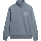 Superdry Sweatshirt 'Athletic Essentials' rookgrijs / lichtgrijs