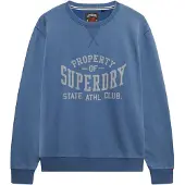Superdry Sweatshirt 'Athletic Essentials' duifblauw / wit