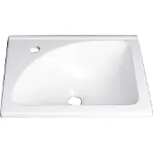 Aqualine Meubelwastafel, gekweekt marmer, 40x32 cm, wit