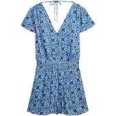 Superdry Jumpsuit enziaan / hemelsblauw / wit