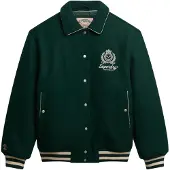 Superdry Tussenjas donkergroen / wit