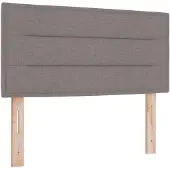 vidaXL Boxspringbed met matras met hoofdeinde Taupe 100 x 200 cm Stof