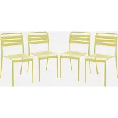 Sweeek - Set van 4 tuinstoelen metaal - amélia