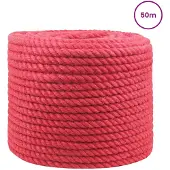 vidaXL Jute Touw Rood 100% Tossa jute