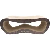 Mruu&Pruu GROOT KATTENKRAASBED Kattenmand Krabplank Krabpaal Karton Krabmand Kattenbed 78x28x24 cm BRUIN