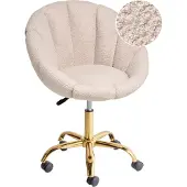 Beliani ANNABELLE - Bureaustoel - Beige - Bouclé