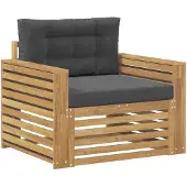 vidaXL Buitensofa Polyester Wit en antracietkleurig