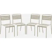Sweeek - Set van 4 tuinstoelen metaal - amélia