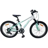 Volare Boost Kinderfiets - 24 inch - Wit Mintgroen - 21 versnellingen