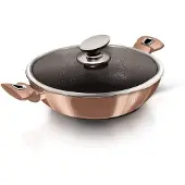Berlinger Haus GRANIET WOKFIRER 30cm BERLINGER HAUS BH-7100 ROZE GOUD, Pan + steelpan, Goud