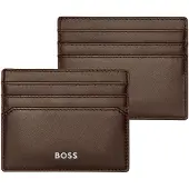 HUGO BOSS Leren Kaarthouder Classic Smooth Card Holder Brown Bruine