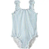 Name it Meisjes badpak geribd nmfzikka strik blauw gestreept