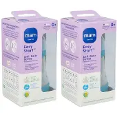 Mam Zuigfles Easy Start Anti-Colic Matt Blauw 2x1 St Flesjes