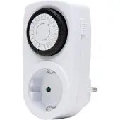 Kopp Stopcontact met Randaarde - Analoge Schakelklok - Timer - 24 Uurs