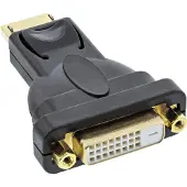 InLine DisplayPort adapter, DisplayPort male naar DVI-D 24+1 female, zwart