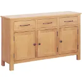 vidaXL Dressoir Bruin 112 x 33,5 x 70 cm Massief eikenhout