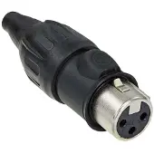 Neutrik NC3FX XLR 3-pins (v) connector / zwart/grijs