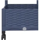 vidaXL Tuinsteker met schutting en wielen Blauw Grijs PP