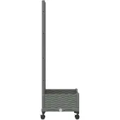 vidaXL Tuinsteker met schutting en wielen Lichtgrijs PP