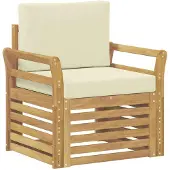 vidaXL Buiten bank set Polyester Wit