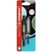 Stabilo Flow - Ergonomische Vulpen - Monochrome - Grijs + 1 Inkt Cartridge