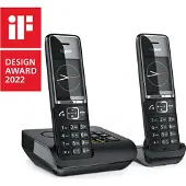 Gigaset COMFORT 550A duo, Analoog/DECT-telefoon, Draadloos handset, Sprekenhandsfree, 200 contacten, Nummerherkenning, Zwart