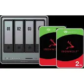 UGREEN NASync DXP4800 Plus + Seagate IronWolf 2 To Lot de 2