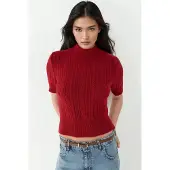 Hiccups for Kids Korte Mouw Halve Turtleneck Haar Vlecht Gebreid Trui