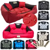 AIO Factory Hondenbed KINGDOG, 100x75 cm, gepersonaliseerd, waterdicht, rood