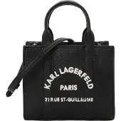 Karl Lagerfeld Handtas 'Rue St-Guillaume' zwart / wit