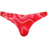 Superdry Dames Bikinibroekje met gedurfde roze print (XL), Strandkleding, Gerecycled polyester, Duurzaam W3010389A