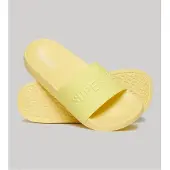 Superdry Dames Veganistische teenslippers met geel logo (36/37), Plat, Geen, Strandkleding WF310216A