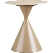 House Nordic Bijzettafel Annecy - Rond Keramisch/Travertin Zand - Ø50x56cm