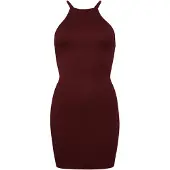 Superdry Dames Maroon olympisch mini jurkje (M), Casual, Granaatappel, Modaal, Mouwloos / spaghettibandjes W8011537A