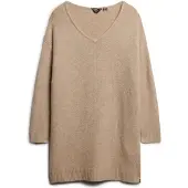Superdry Gebreide jurk lichtbeige