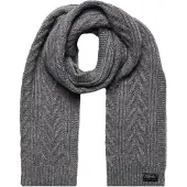 Superdry Luxe Colsjaal met Kabelpatroon Lichtgrijs Grootte: 1SIZE
