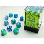Chessex Festive Waterlily/white D6 12mm Dobbelsteen Set (36 stuks)