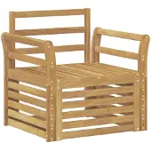 vidaXL Buiten bank set Massief Acacia Hout Wit
