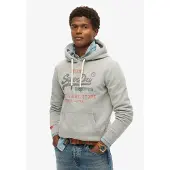 Superdry Sweatshirt 'Heritage' blauw gemêleerd / grijs gemêleerd / rood gemêleerd