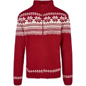 Brandit Gebreid vest rood / wit