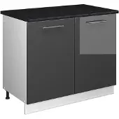 Vicco Wastafelkast Fame-Line, Antraciet Hoogglans/Wit, 100 cm, WB Antraciet