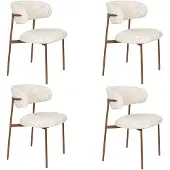 Housecraft living Claes Eetkamerstoelen Gemêleerd Off-White - Set van 4